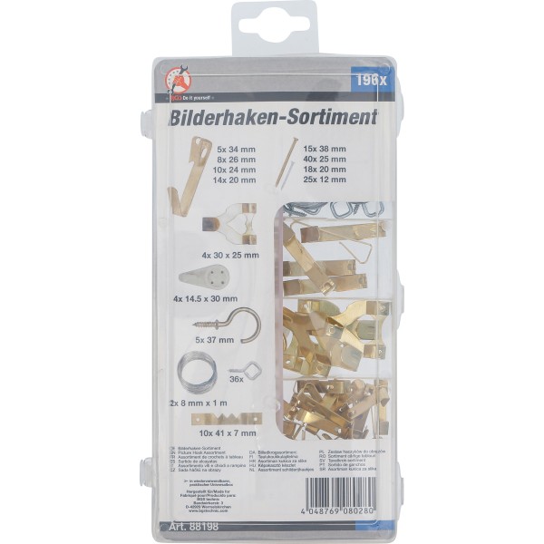 BGS Technic Picture Hook Assortment | 196 pcs. BGS Technic Picture Hook Assortment | 196 pcs.