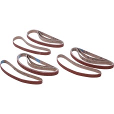 BGS Technic Grinding Belt Set | for BGS 8853 | 10 mm x 330 mm | K 60 - 80 - 120 | 12 pcs.