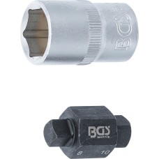 BGS Technic Oil Drain Plug Socket | 4-pt. | 8 mm / 10 mm