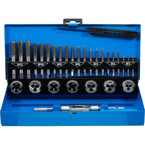 BGS Technic Tap and Die Set | M3 - M12 | 32 pcs. BGS Technic Tap and Die Set | M3 - M12 | 32 pcs.