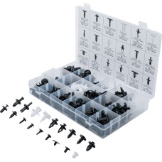 BGS Technic Automotive Clip Assortment for Ford, Mazda, GM, Chrylser, Nissan | 415 pcs.