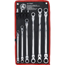 BGS Technic Double Swivel Head Ratchet Wrench Set | 8 - 19 mm | 10 pcs.