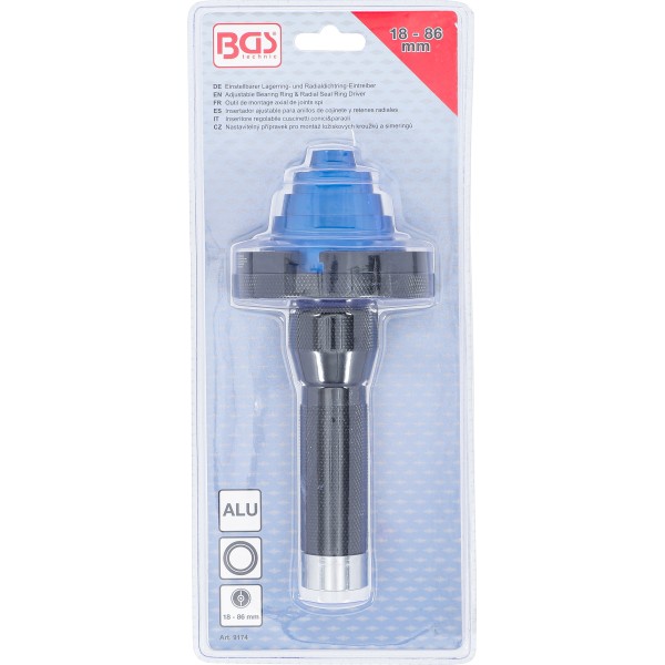 BGS Technic Adjustable Bearing Ring & Radial Seal Ring Driver BGS Technic Adjustable Bearing Ring & Radial Seal Ring Driver