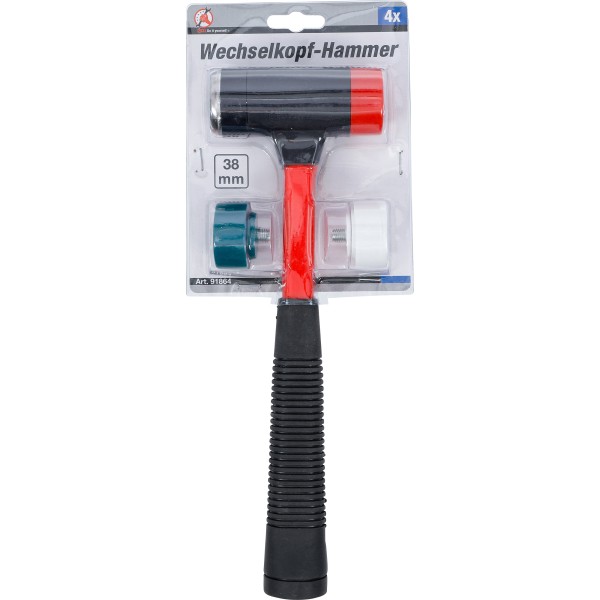 BGS Technic Hammer Set with Interchangeable Heads | Fibreglas Shaft | Ø 38 mm BGS Technic Hammer Set with Interchangeable Heads | Fibreglas Shaft | Ø 38 mm