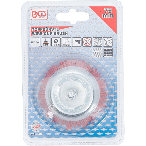 BGS Technic Wire Cup Brush | ~ 75 mm | Nylon BGS Technic Wire Cup Brush | ~ 75 mm | Nylon
