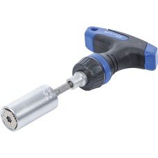 BGS Technic Multi Socket with Adaptor Set | with Ratchet T-Handle, reversible | 3 pcs.