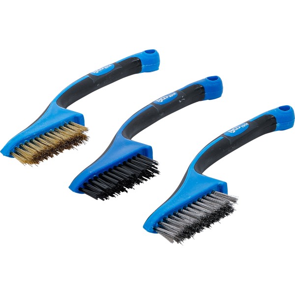 BGS Technic Mini Brush Set | Nylon, Brass, Stainless Steel | 165 mm | 3 pcs. BGS Technic Mini Brush Set | Nylon, Brass, Stainless Steel | 165 mm | 3 pcs.