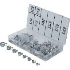 BGS Technic Spring Strip Hose Clamp Assortment | 80 pcs.