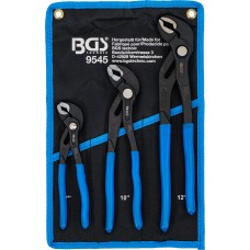 BGS Technic Water Pump Pliers Set | Locking Type | 175 / 240 / 300 mm | 3 pcs.