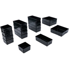 BGS Technic Plastic Strorage Trays | for Workshop Trolley | 17 pcs.