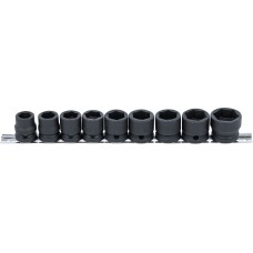 BGS Technic Impact Socket Set, Hexagon, extra flat | 12.5 mm (1/2