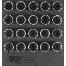BGS Technic Tool Tray 1/6: Rim Lock Socket Set for Opel / Vauxhall (Version A) | 20 pcs.