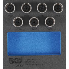 BGS Technic Tool Tray 1/6: Rim Lock Socket Set for Opel / Vauxhall (Version D) | 7 pcs.