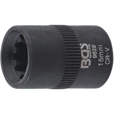 BGS Technic Brake Calliper Socket | 10-point | for VAG and Porsche | 15 mm