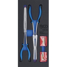 BGS Technic Double-Joint Circlip Pliers Set | Exchangeable Tips | 345 mm