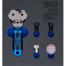 BGS Technic Tool Tray 1/6: Flaring Tool | SAE and DIN 4.75 / 5 / 6 mm