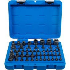 BGS Technic Bit Socket and Socket Set | E-Type / T-Star (for Torx) / T-Star tamperproof (for Torx) / TP-Star (for Torx Plus) | 52 pcs.