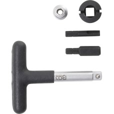 BGS Technic Universal Drain Plug Key Set | for Plastic Oil Drain Screws | external hexagon 6.3 mm (1/4
