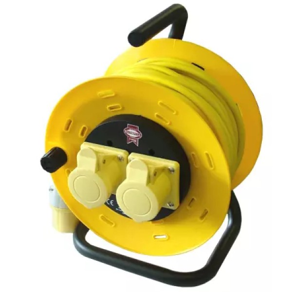 Faithfull Power Plus Cable Reel 50m 16 amp 1.5mm Cable 110V Faithfull Power Plus Cable Reel 50m 16 amp 1.5mm Cable 110V