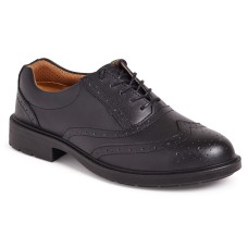 City Knight Black Brogue Executive Safety Shoe