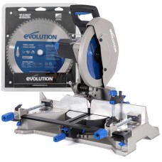 Evolution S355MCS Heavy-Duty Metal Cutting Mitre Chop Saw 2200W 240v with FREE Spare Blade worth €129