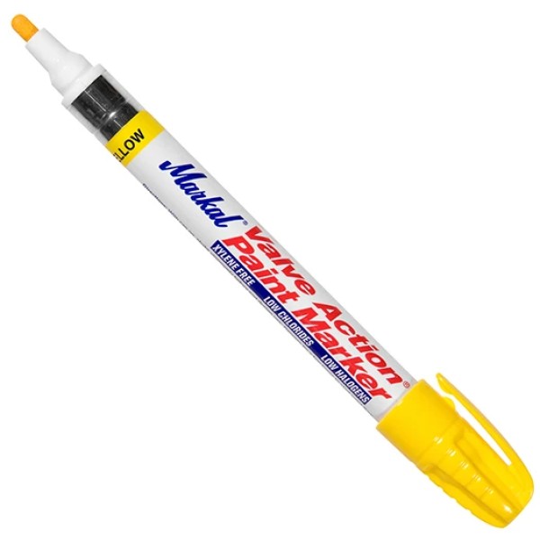 Markal Valve Action Paint Marker - Yellow (096821) Markal Valve Action Paint Marker - Yellow (096821)