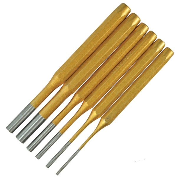 Blue Spot Gold Pin Punch Set of 6 Blue Spot Gold Pin Punch Set of 6