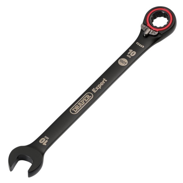 Draper EXPERT Hi-Torq Mectric Reversible Ratchet Combination Spanner - 10mm (Black) Draper EXPERT Hi-Torq Mectric Reversible Ratchet Combination Spanner - 10mm (Black)