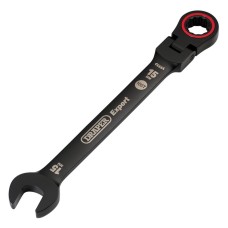 Draper EXPERT 15mm Hi-Torq® Metric Flexible Head Ratchet Combination Spanner - Black