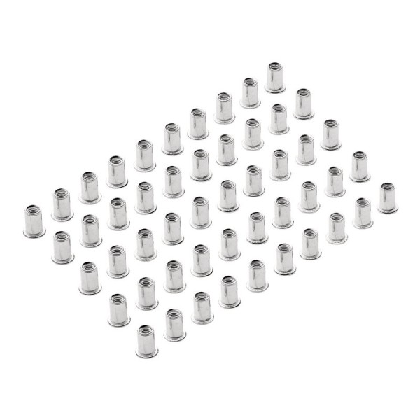 Draper M6 x 1.0mm Zinc Plated Threaded Insert Rivet Nuts (Pack of 50) Draper M6 x 1.0mm Zinc Plated Threaded Insert Rivet Nuts (Pack of 50)