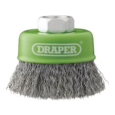 Draper 65mm Stainless-Steel Crimped Wire Cup Brush - M14