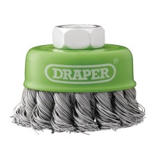 Draper 65mm Stainless-Steel Twist-Knot Wire Cup Brush - M14