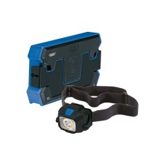 Draper EXPERT Wireless/USB Rechargeable Head Torch with Single Charging Pad