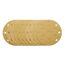 Draper 150mm Gold Sanding Discs with Hook & Loop 180 Grit - 15 Dust Extraction Holes (Pack of 10)