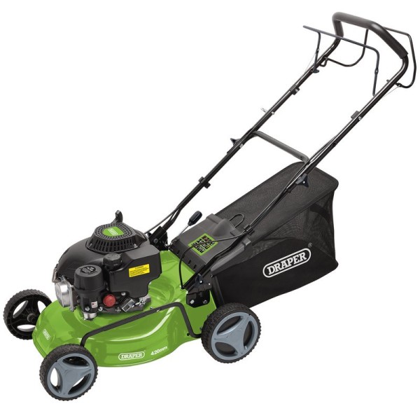 Draper Steel Deck Self-Propelled Petrol Lawn Mower, 410mm, 132cc/3.3HP (08671) Draper Steel Deck Self-Propelled Petrol Lawn Mower, 410mm, 132cc/3.3HP (08671)