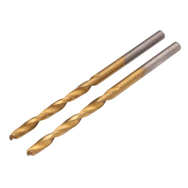 Draper HSS Titanium Nitride Coated Drill Bit - 3.0mm (Pack of 2) Draper HSS Titanium Nitride Coated Drill Bit - 3.0mm (Pack of 2)