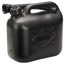 Draper 5L Plastic Fuel Can - Black