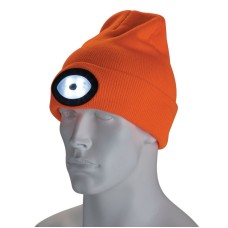 Draper Beanie Hat with Rechargeable Torch 1w / 100 Lumens - One size (High-Vis Orange)