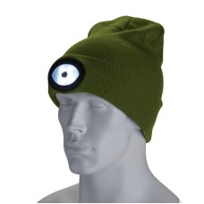 Draper Beanie Hat with Rechargeable Torch 1W / 100 Lumens One Size (Green)