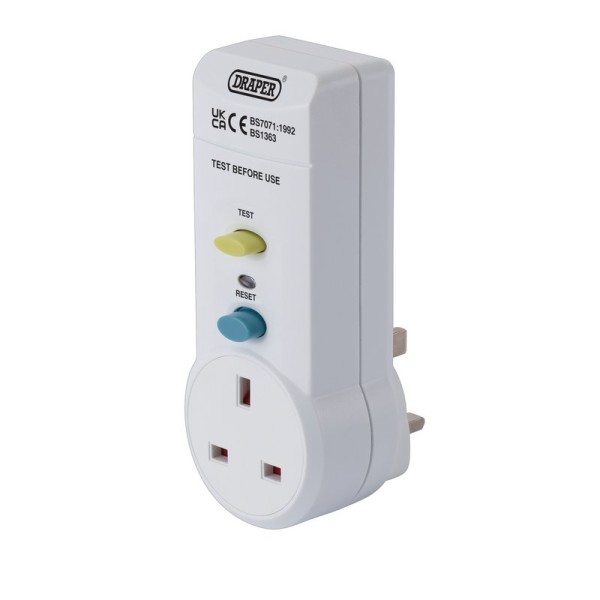 Draper 220-250V/50HZ RCD Adaptor - 13 Amp Draper 220-250V/50HZ RCD Adaptor - 13 Amp
