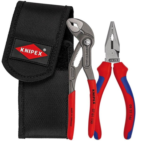 Draper KNIPEX 00 20 72 V06 Mini Pliers Set in Belt Tool Pouch - 1 x 08 22 145, 1 x 87 01 150 Draper KNIPEX 00 20 72 V06 Mini Pliers Set in Belt Tool Pouch - 1 x 08 22 145, 1 x 87 01 150