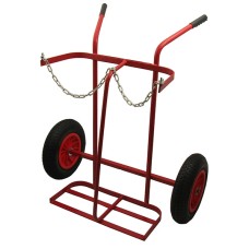  SWP Twin Oxygen/Acetylene Cylinder Trolley - 16" Pneumatic Tyres