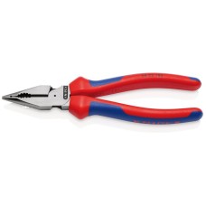 Draper Knipex 08 22 185 SB Needle-Nose Combination Pliers with Multi-Component Grips Black Atramentized - 185mm