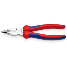 Draper Knipex 08 25 185 SB Needle-Nose Combination Pliers with Multi-Component Grips Chrome-Plated - 185mm