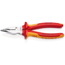 Draper Knipex 08 26 185 SB Needle-Nose Combination Pliers Insulated with Multi-Component Grips - VDE-Tested Chrome-Plated (185mm)