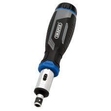 Draper Soft Grip Ratchet Screwdriver and Bit Set - 1/4" (13 Piece)