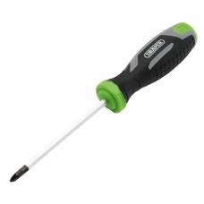 Draper Pound Thru Pozi Soft Grip Screwdriver - PZ1 x 100mm Draper Pound Thru Pozi Soft Grip Screwdriver - PZ1 x 100mm