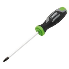 Draper Pound Thru Pozi Soft Grip Screwdriver - PZ2 x 125mm Draper Pound Thru Pozi Soft Grip Screwdriver - PZ2 x 125mm