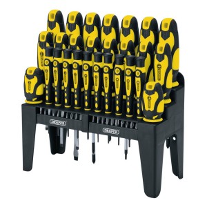 Draper Soft Grip Screwdriver and Bit Set, Yellow (47 Piece) (16824)