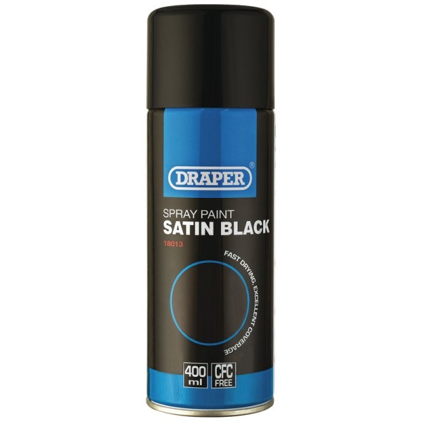 Draper Satin Black Paint (400ml) Draper Satin Black Paint (400ml)